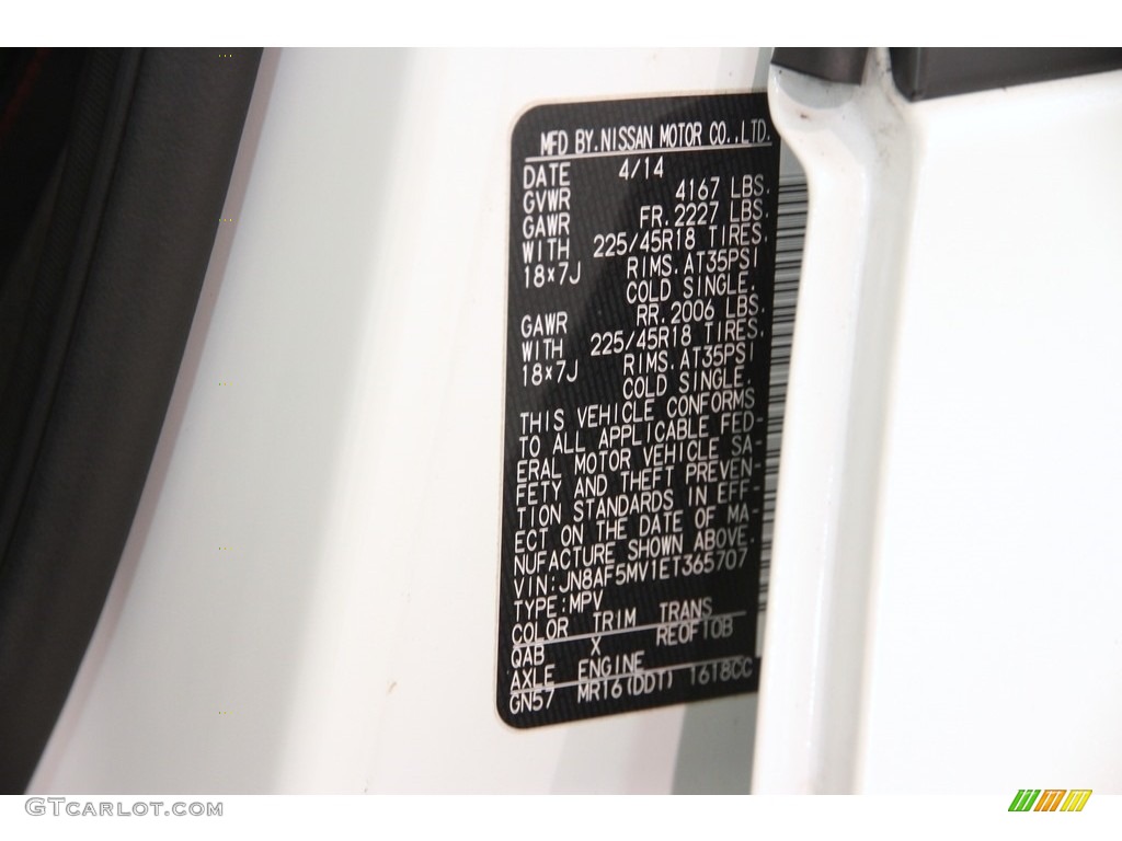 2014 Juke NISMO AWD - Pearl White / NISMO Cloth/Gray photo #21