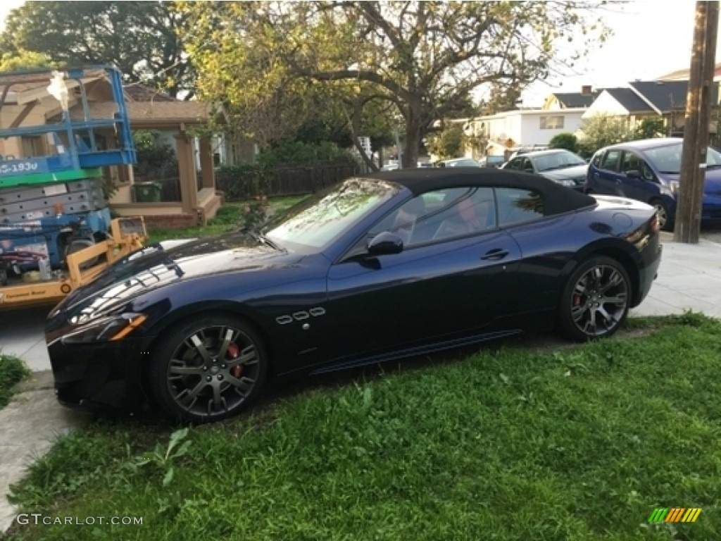 2013 GranTurismo Convertible GranCabrio Sport - Blu Oceano (Blue Metallic) / Rosso Corallo photo #1