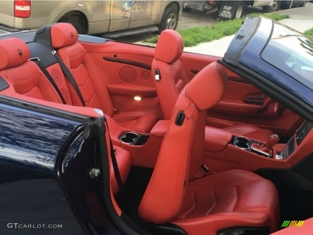 2013 GranTurismo Convertible GranCabrio Sport - Blu Oceano (Blue Metallic) / Rosso Corallo photo #7