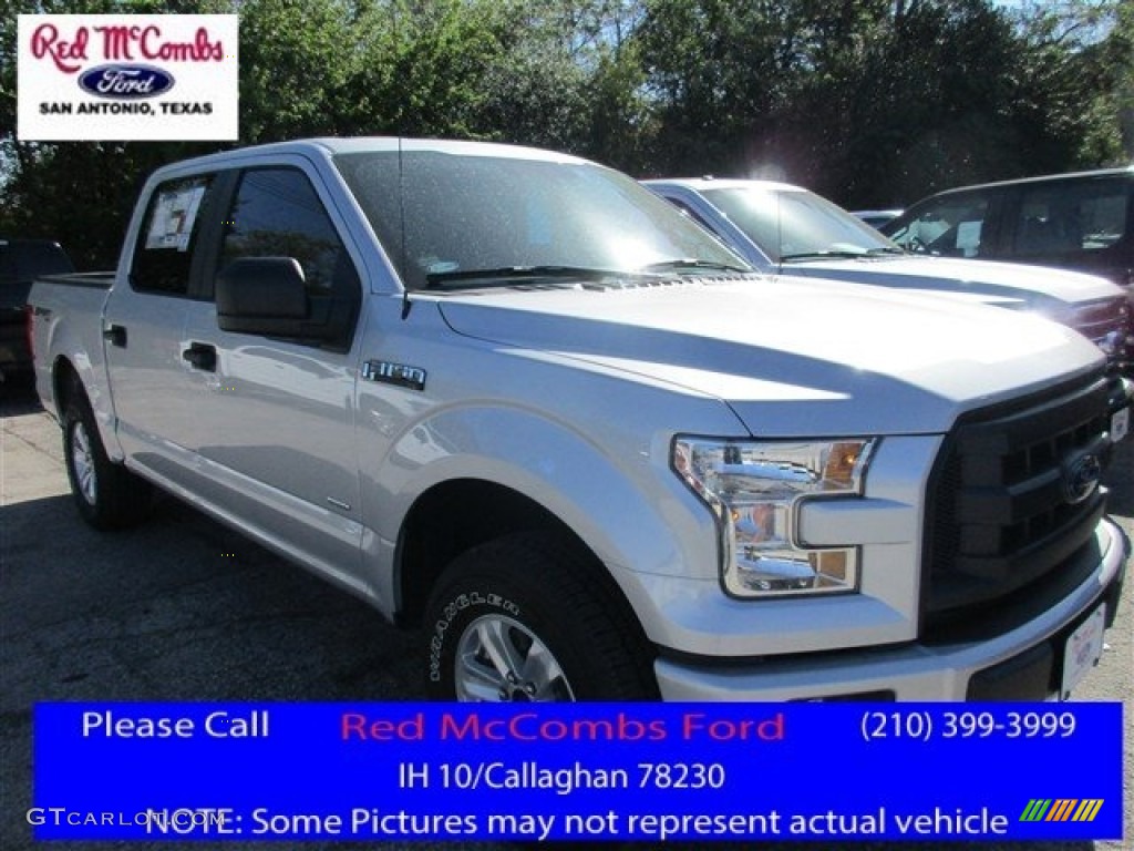 2016 F150 XL SuperCrew 4x4 - Ingot Silver / Medium Earth Gray photo #1