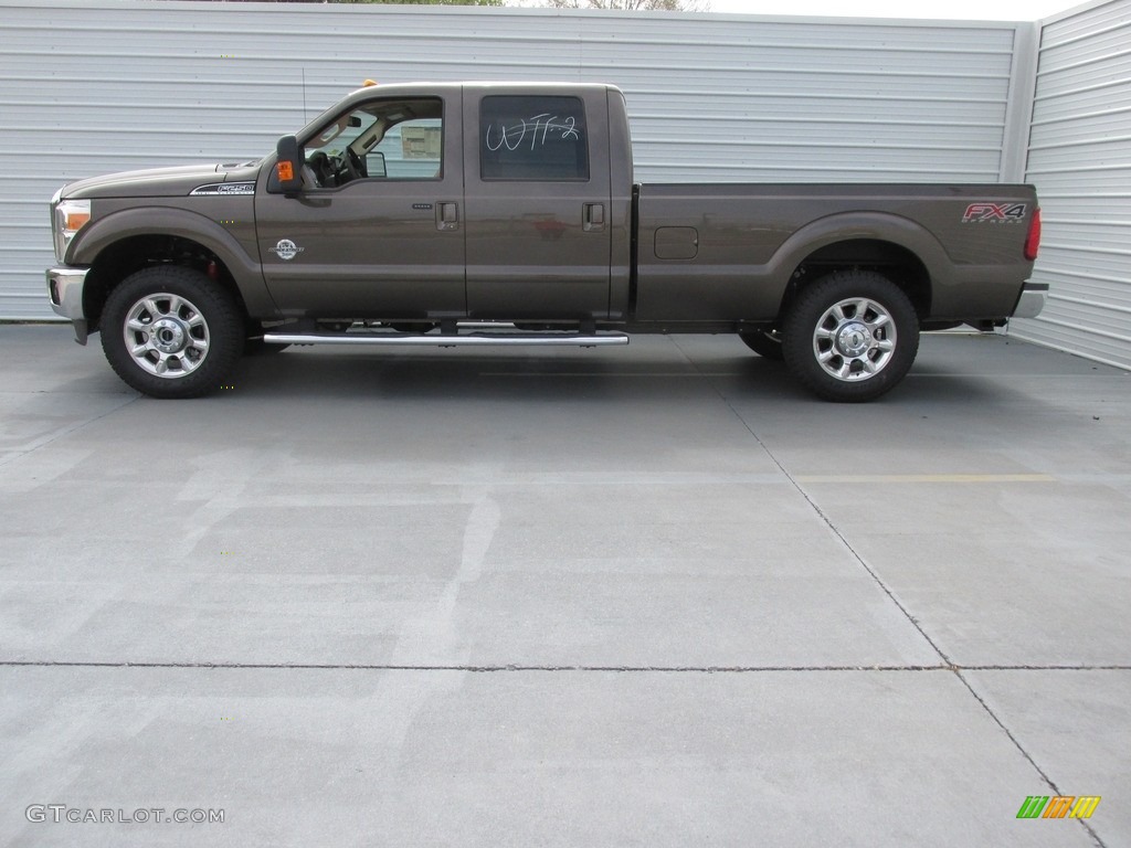 2016 F250 Super Duty Lariat Crew Cab 4x4 - Caribou Metallic / Adobe photo #6
