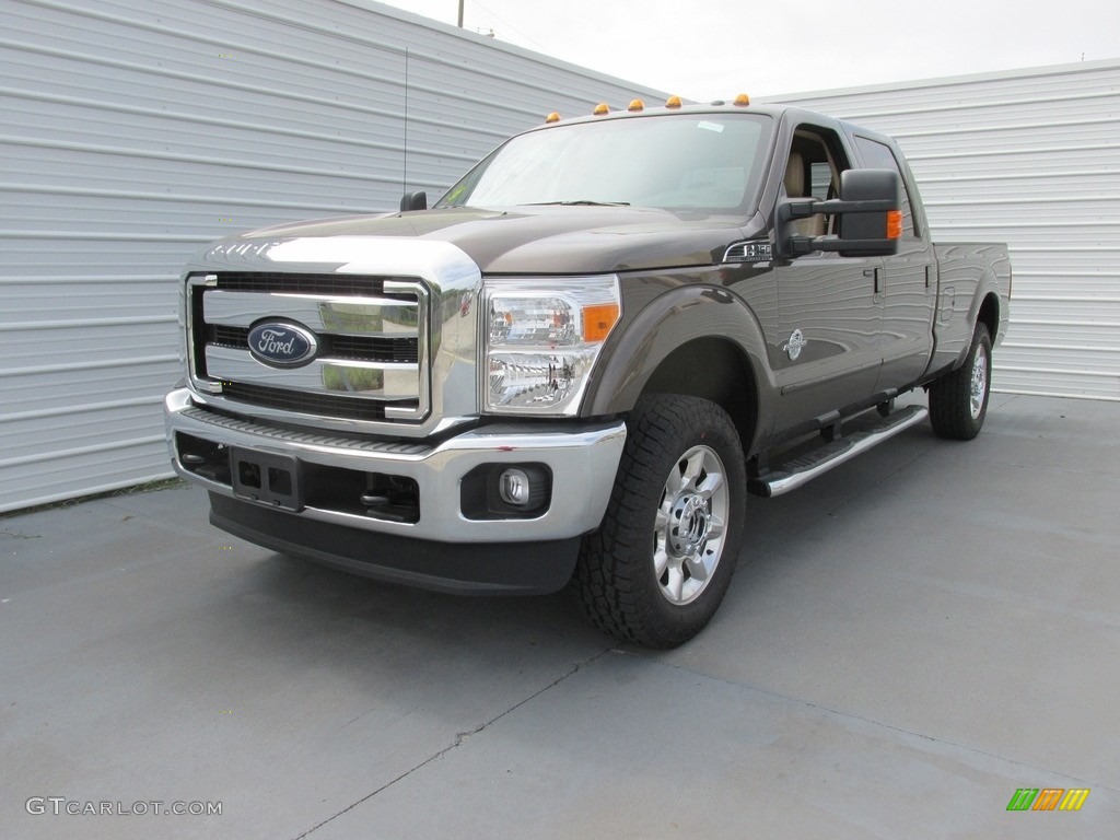 2016 F250 Super Duty Lariat Crew Cab 4x4 - Caribou Metallic / Adobe photo #7