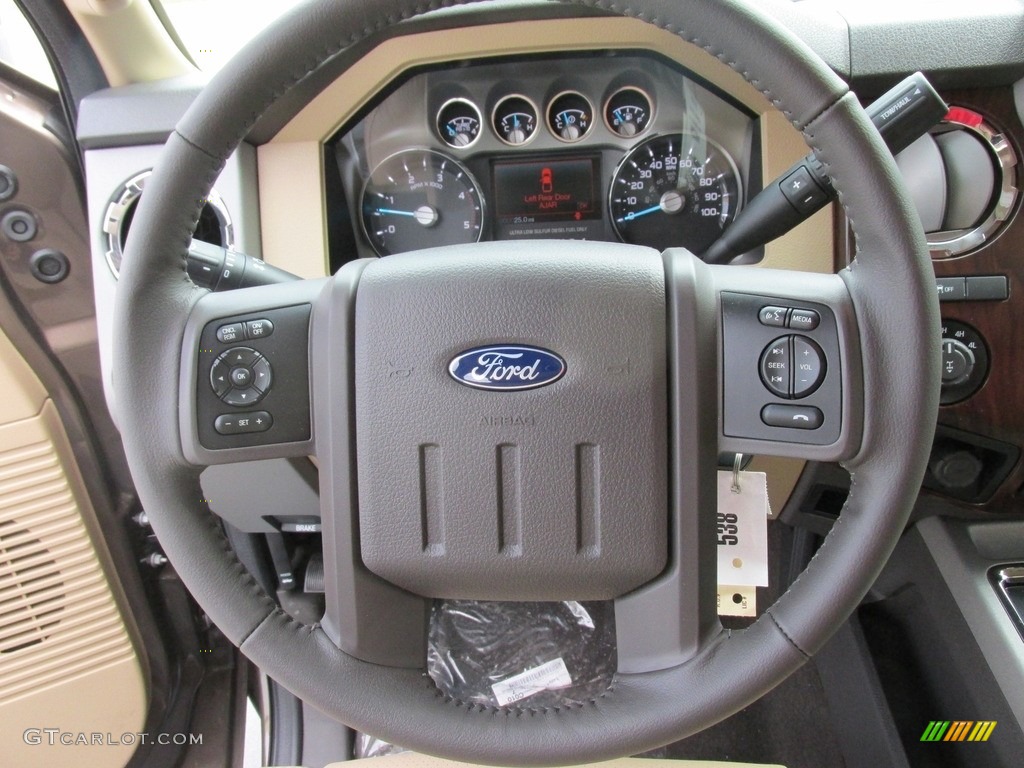 2016 F250 Super Duty Lariat Crew Cab 4x4 - Caribou Metallic / Adobe photo #34