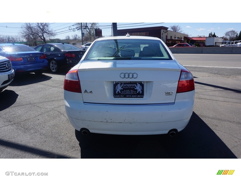 2005 A4 1.8T quattro Sedan - Arctic White / Beige photo #7