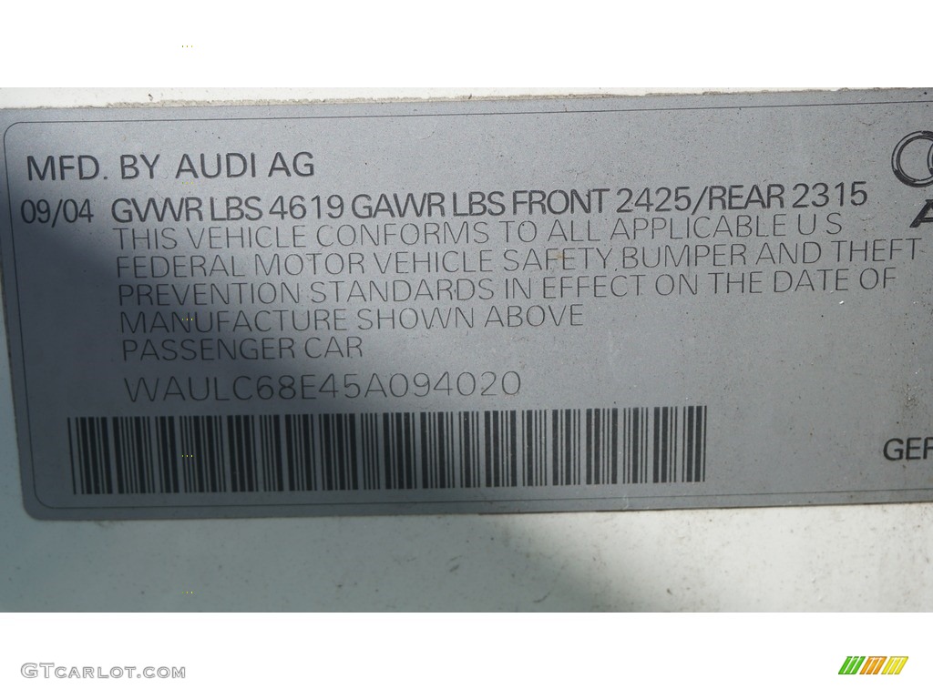 2005 A4 1.8T quattro Sedan - Arctic White / Beige photo #26