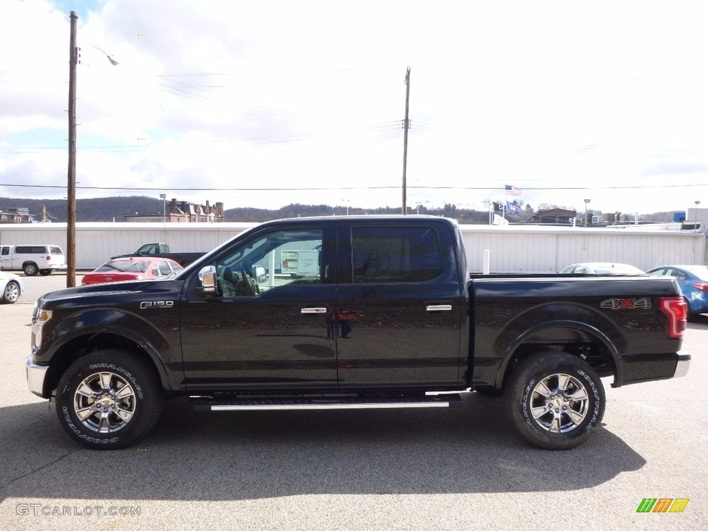 2016 F150 Lariat SuperCrew 4x4 - Shadow Black / Black photo #5