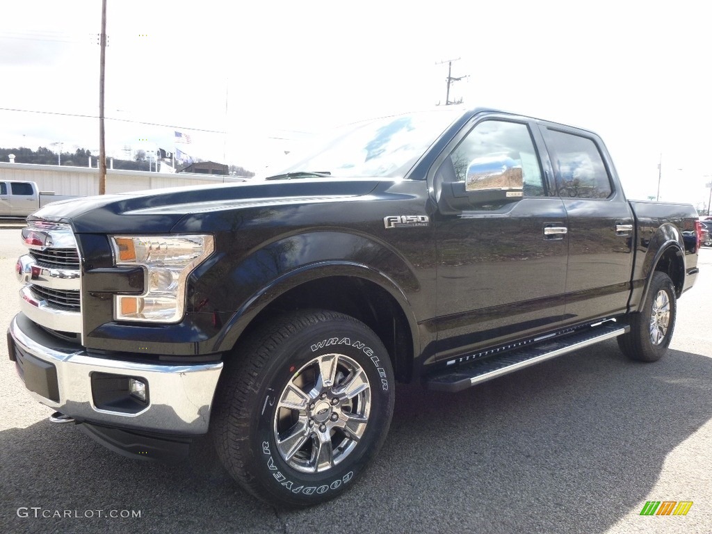 2016 F150 Lariat SuperCrew 4x4 - Shadow Black / Black photo #6