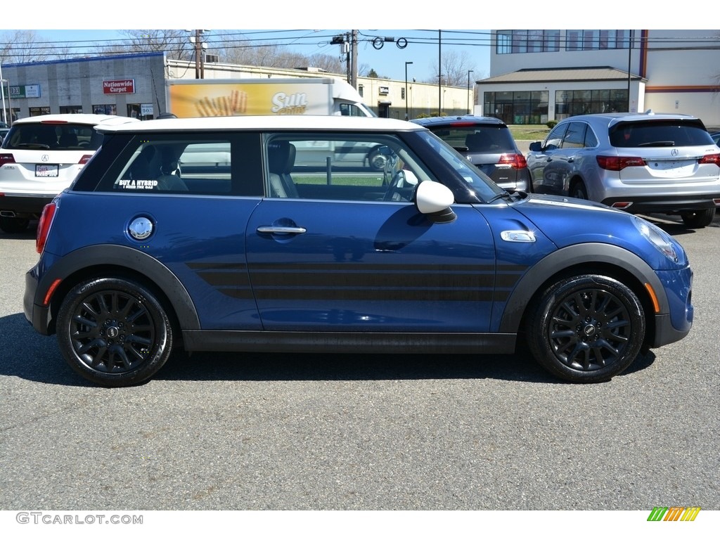 2014 Cooper S Hardtop - Deep Blue Metallic / Leatherette/Cloth Black Pearl photo #2