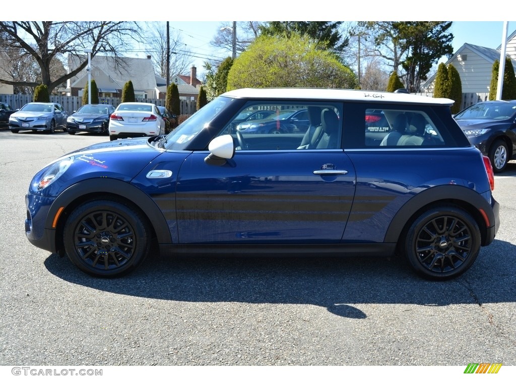 2014 Cooper S Hardtop - Deep Blue Metallic / Leatherette/Cloth Black Pearl photo #6