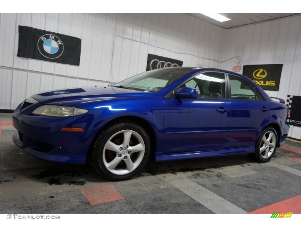 2004 MAZDA6 s Sedan - Lapis Blue Metallic / Black photo #2