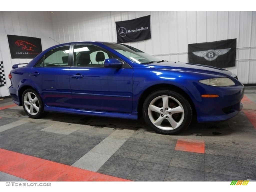 2004 MAZDA6 s Sedan - Lapis Blue Metallic / Black photo #6
