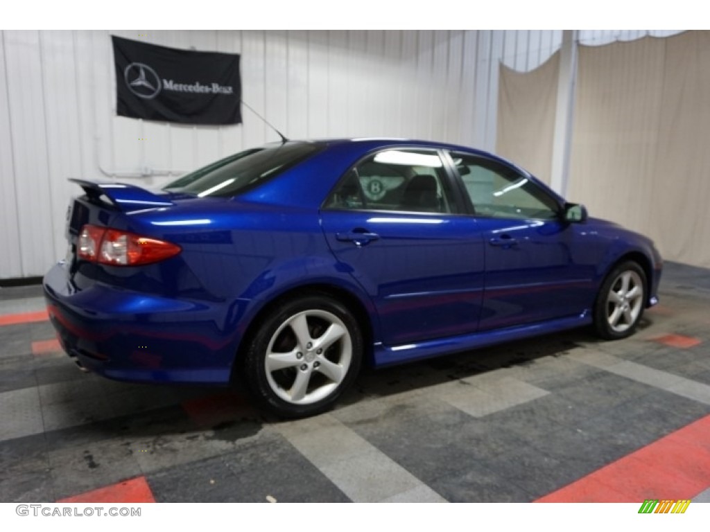 2004 MAZDA6 s Sedan - Lapis Blue Metallic / Black photo #7