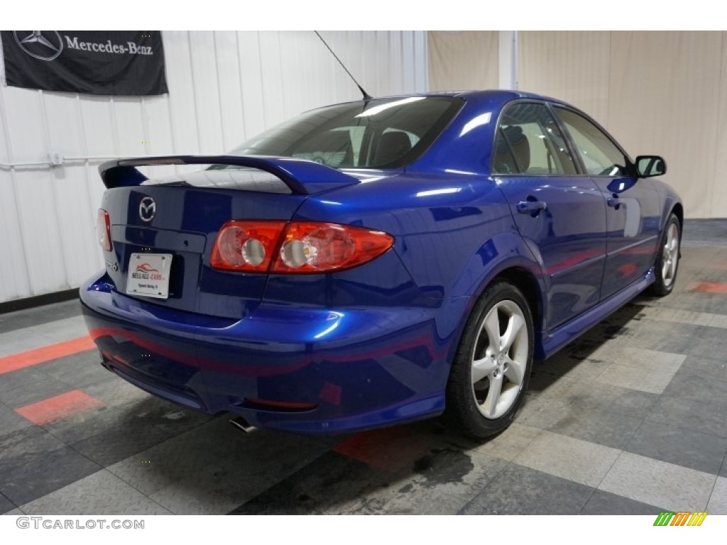 2004 MAZDA6 s Sedan - Lapis Blue Metallic / Black photo #8