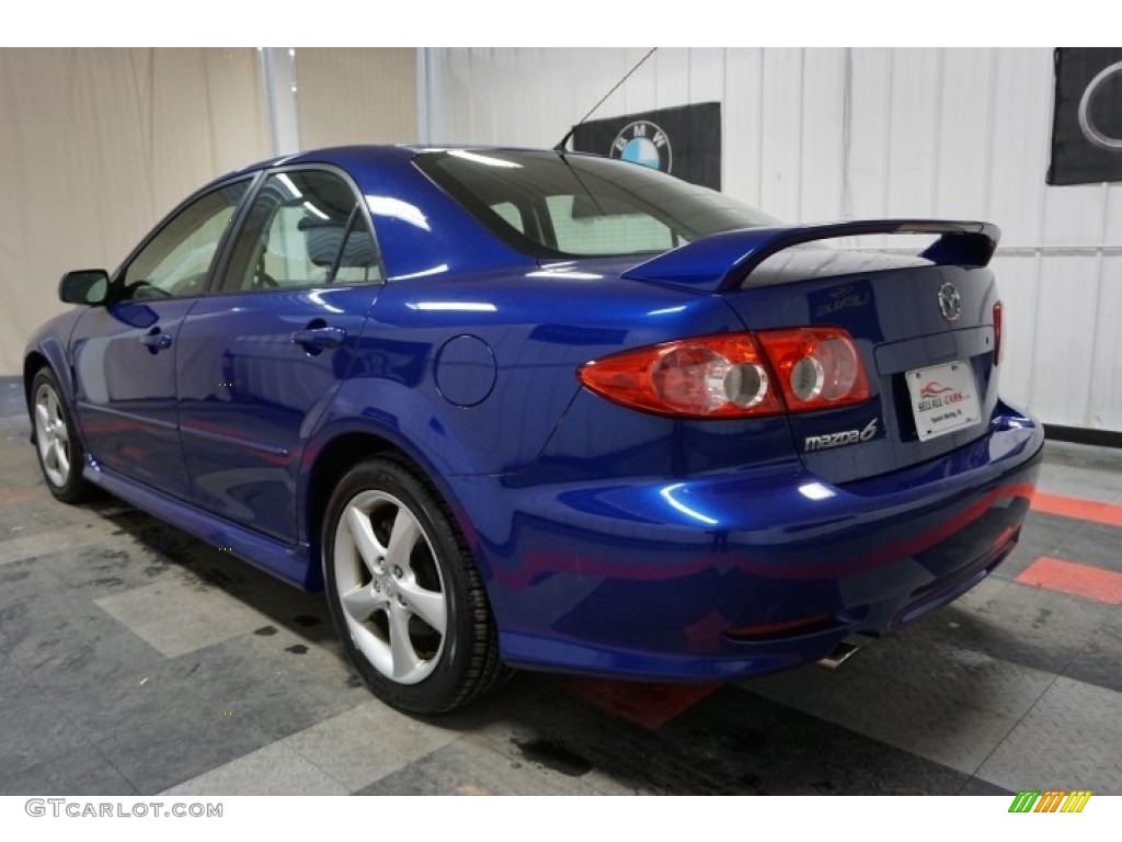 2004 MAZDA6 s Sedan - Lapis Blue Metallic / Black photo #10