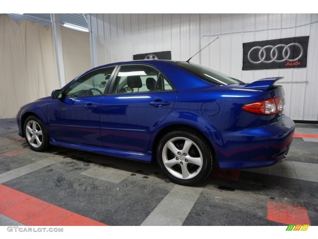 2004 MAZDA6 s Sedan - Lapis Blue Metallic / Black photo #11