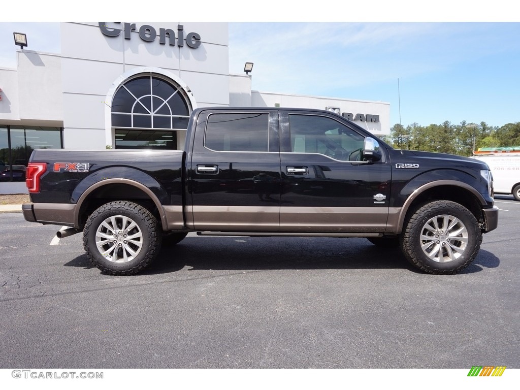2016 F150 King Ranch SuperCrew 4x4 - Shadow Black / Platinum Brunello photo #8