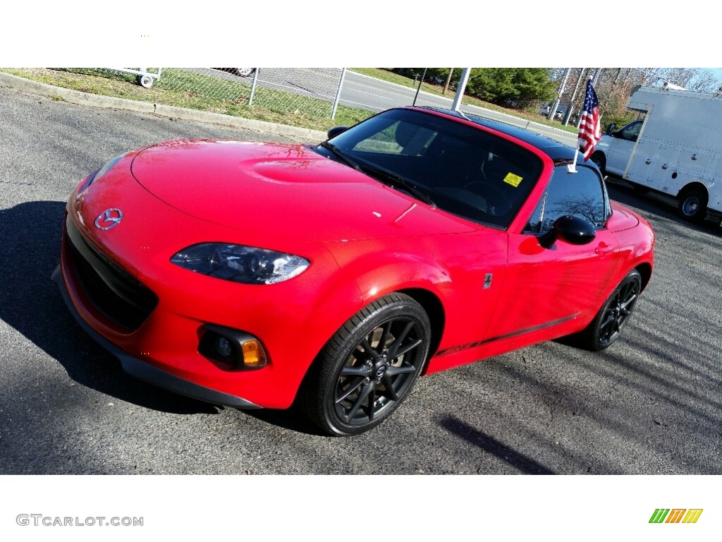 2013 MX-5 Miata Club Roadster - True Red / Club Black/Red Stitching photo #3