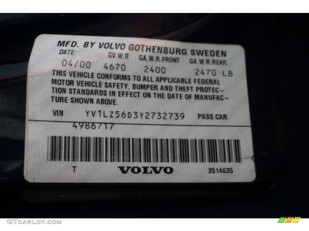 2000 V70 XC AWD - Nautic Blue Metallic / Light Beige photo #14