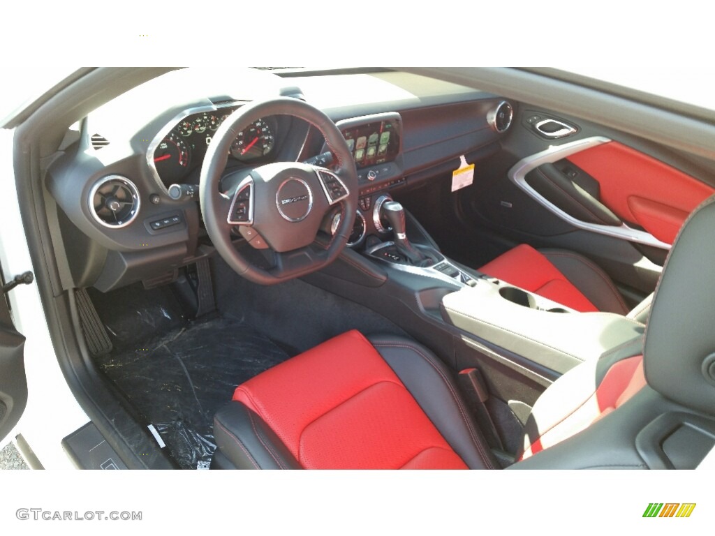 Adrenaline Red Interior 2016 Chevrolet Camaro LT Coupe Photo #111915748