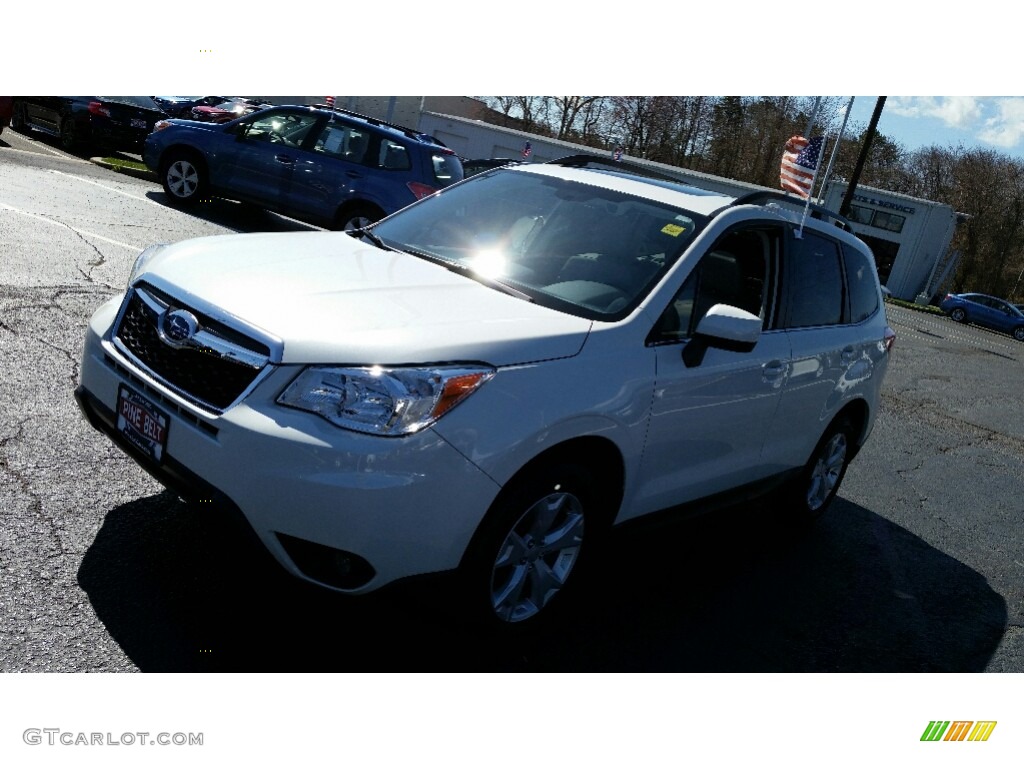 2016 Forester 2.5i Limited - Crystal White Pearl / Gray photo #3
