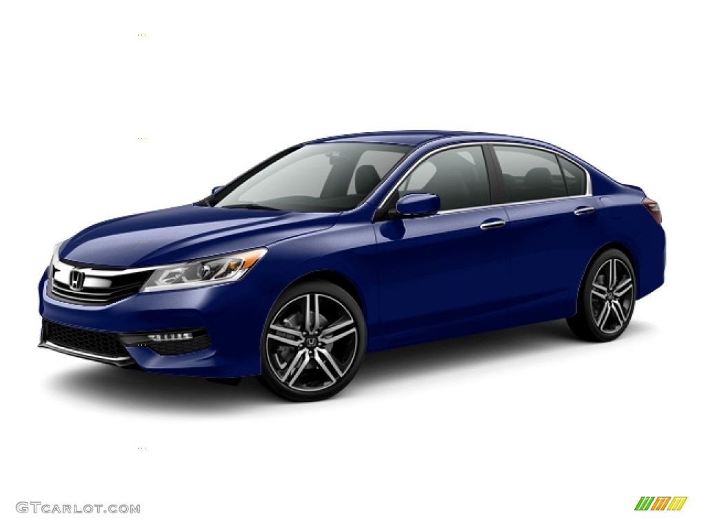 2016 Accord Sport Sedan - Obsidian Blue Pearl / Black photo #18