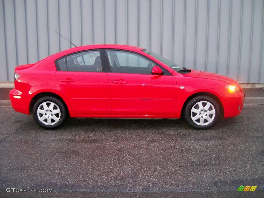 2008 MAZDA3 i Sport Sedan - True Red / Black photo #2