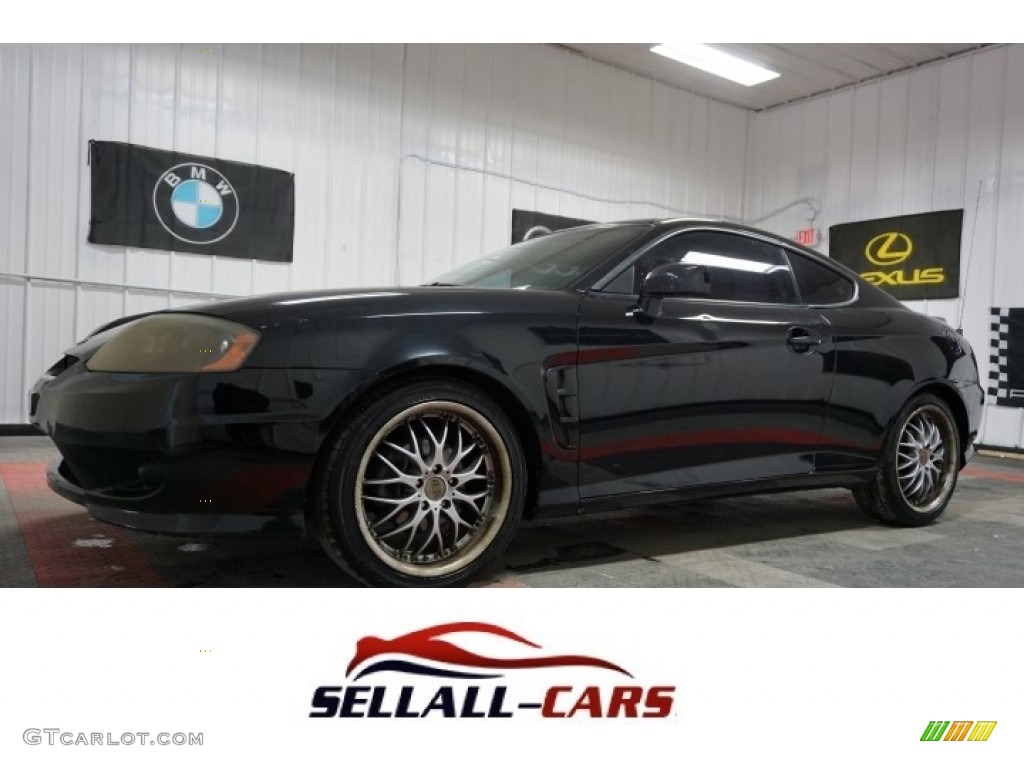 2006 Tiburon GT Limited - Obsidian Black / Beige photo #1