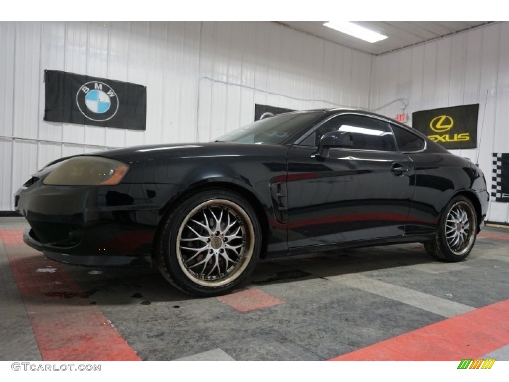 2006 Tiburon GT Limited - Obsidian Black / Beige photo #2