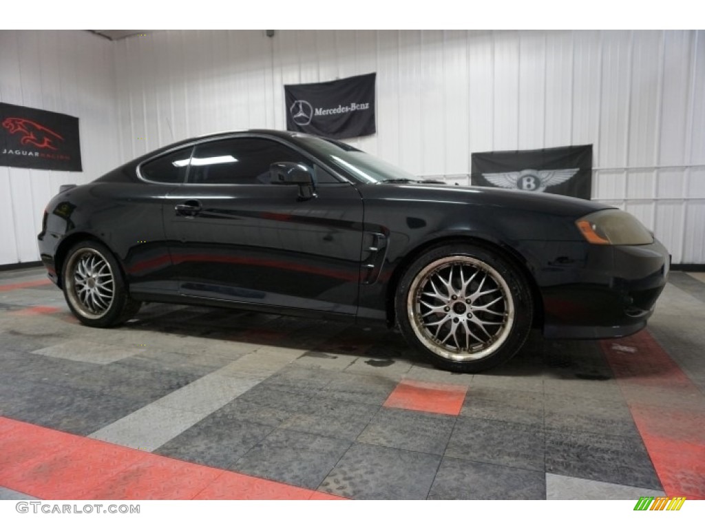 2006 Tiburon GT Limited - Obsidian Black / Beige photo #6