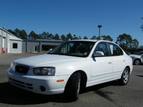 2002 Nordic White Hyundai Elantra GLS Sedan