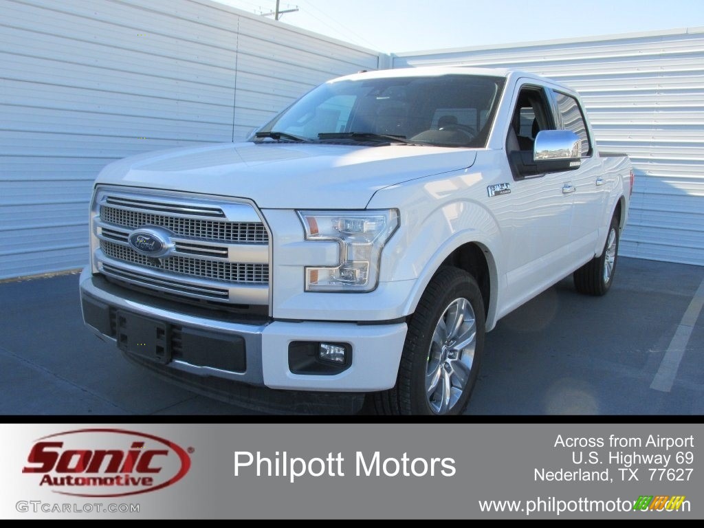 2016 F150 Platinum SuperCrew - White Platinum / Platinum Brunello photo #7