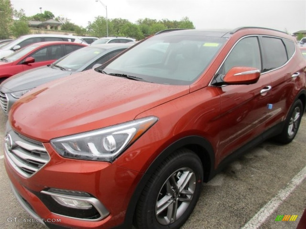 Canyon Copper 2017 Hyundai Santa Fe Sport FWD Exterior Photo #111936192