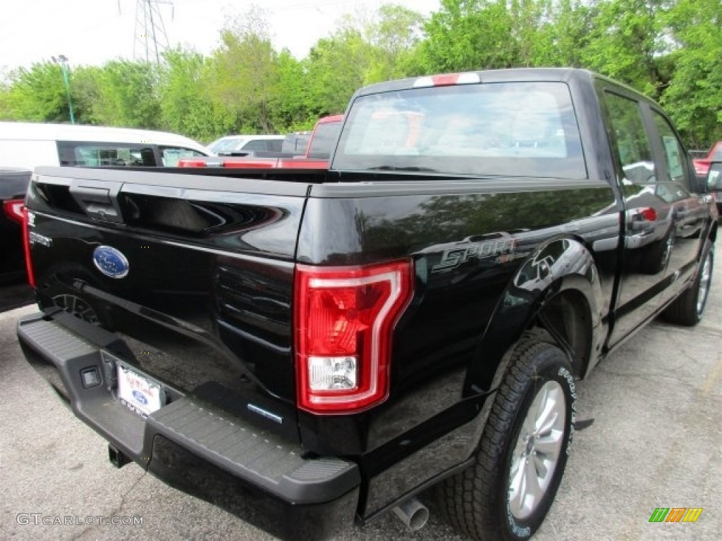 2016 F150 XL SuperCrew 4x4 - Shadow Black / Medium Earth Gray photo #7