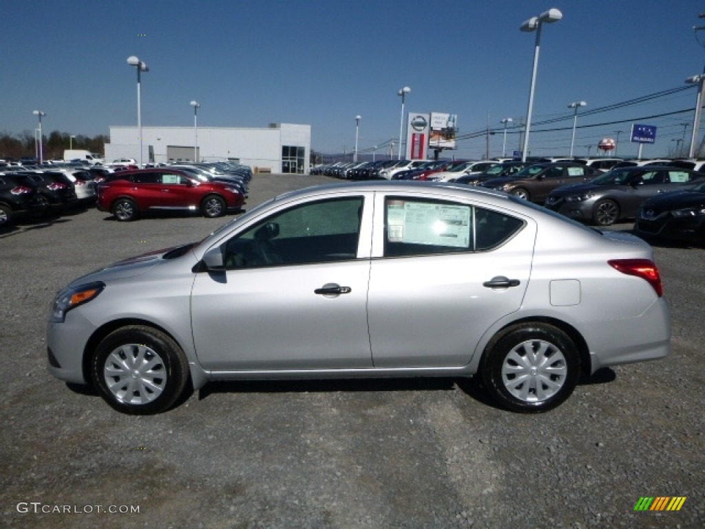 2016 Versa S Sedan - Brilliant Silver / Charcoal photo #3