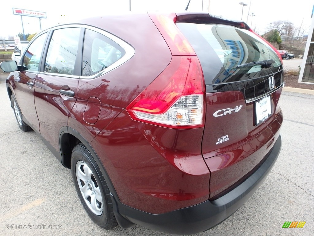 2013 CR-V LX AWD - Basque Red Pearl II / Gray photo #3