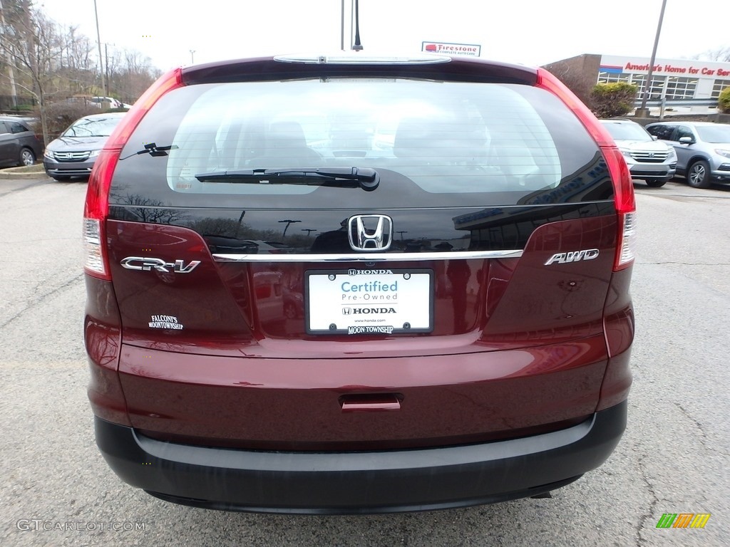 2013 CR-V LX AWD - Basque Red Pearl II / Gray photo #4