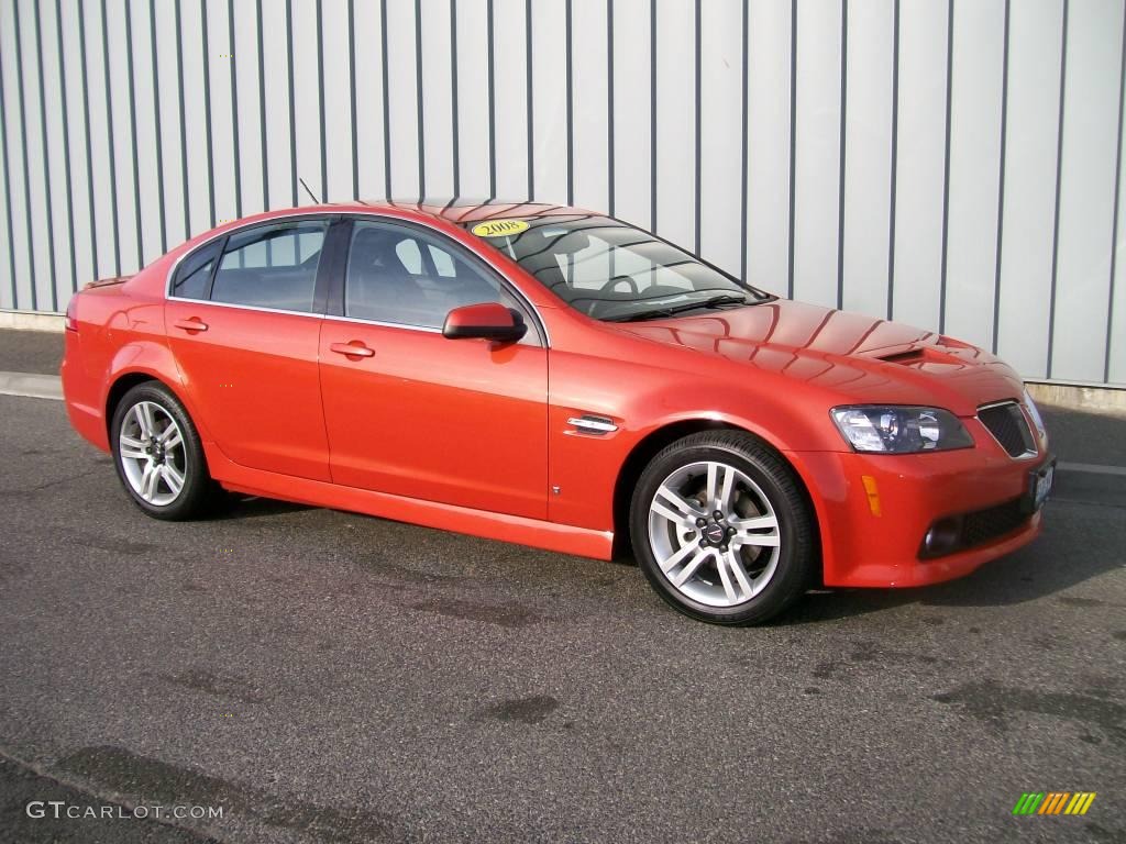 2008 G8  - Ignition Orange Metallic / Onyx photo #1