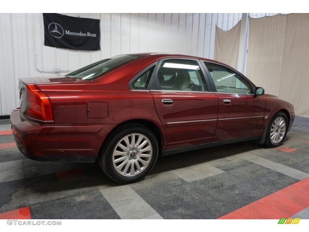 2006 S80 2.5T - Ruby Red Metallic / Beige photo #7