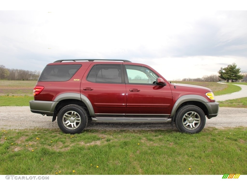 2004 Sequoia SR5 4x4 - Salsa Red Pearl / Oak photo #5