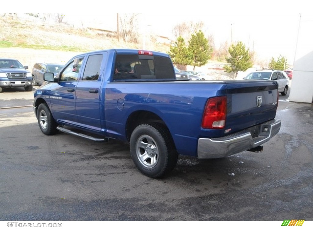 2011 Ram 1500 ST Quad Cab 4x4 - Deep Water Blue Pearl / Dark Slate Gray/Medium Graystone photo #4