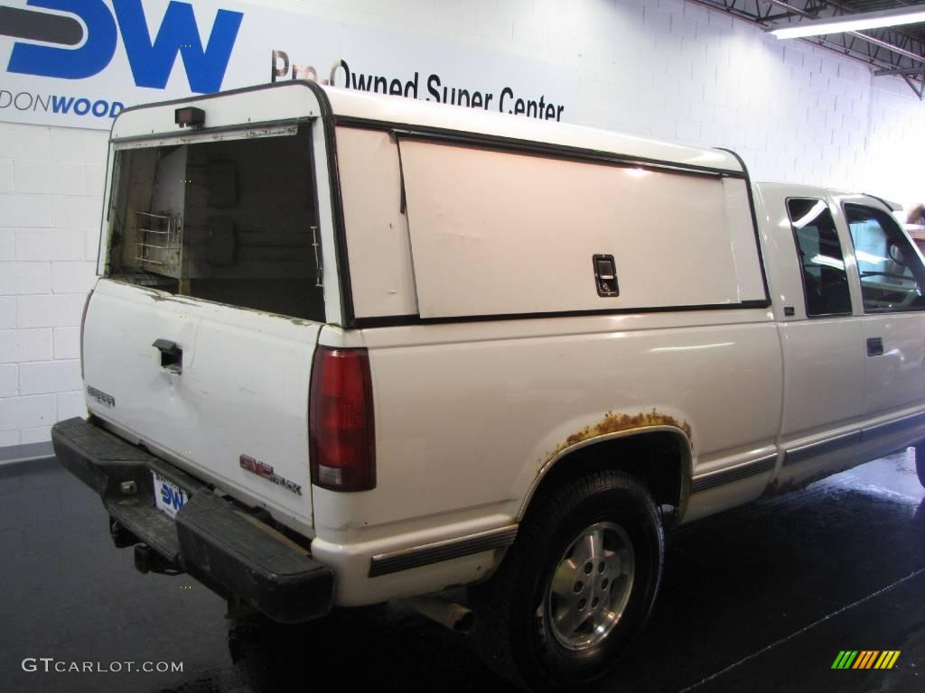 1995 Sierra 1500 SL Extended Cab 4x4 - White / Beige photo #4