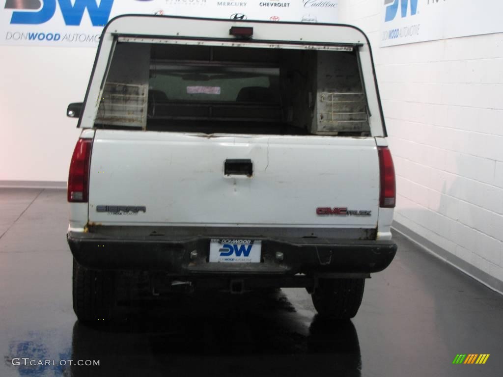 1995 Sierra 1500 SL Extended Cab 4x4 - White / Beige photo #7
