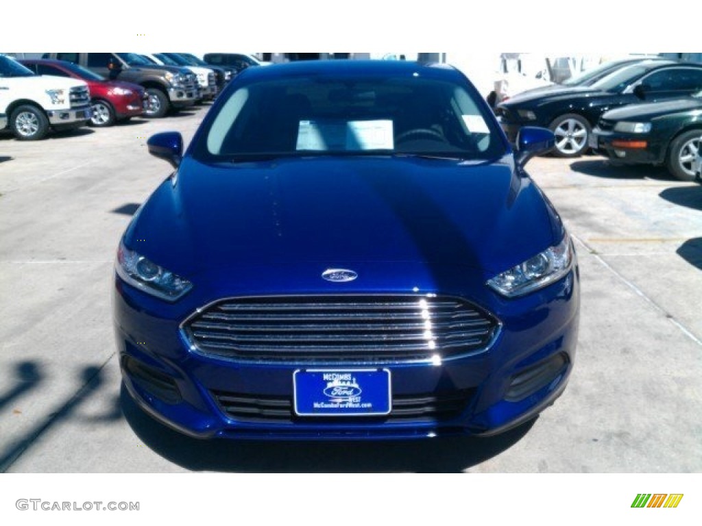 2016 Fusion S - Deep Impact Blue Metallic / Medium Earth Gray photo #5