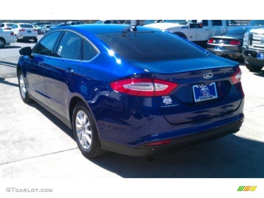 2016 Fusion S - Deep Impact Blue Metallic / Medium Earth Gray photo #7