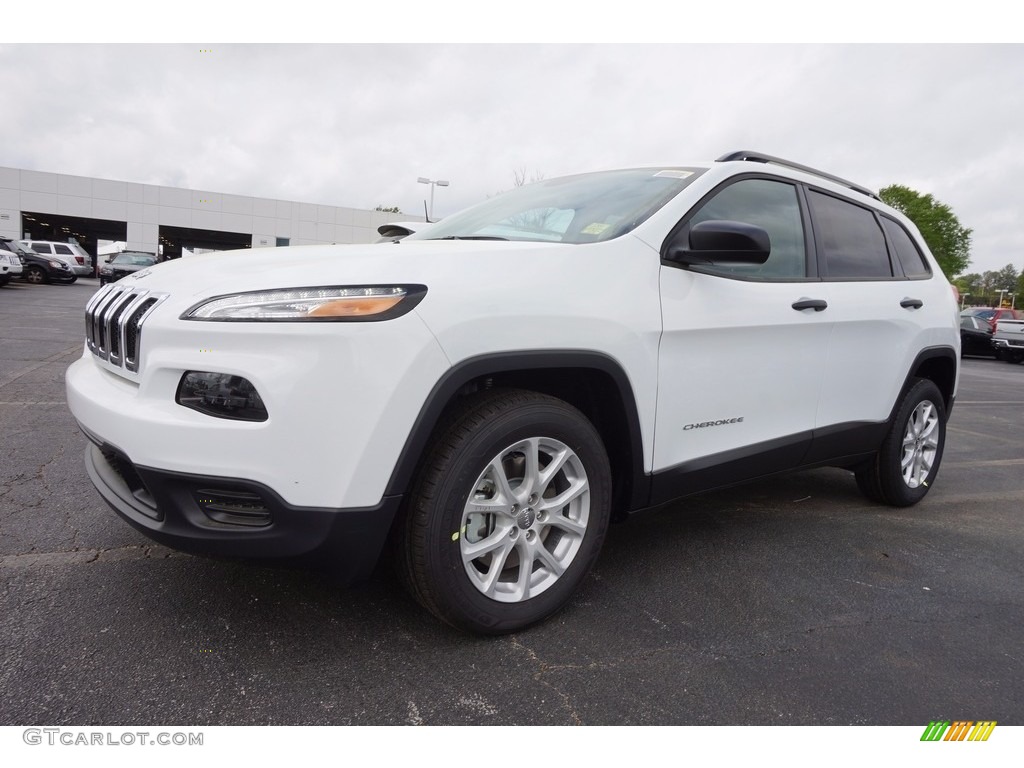 2016 Cherokee Sport - Bright White / Black/Light Frost Beige photo #1