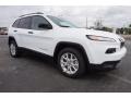 2016 Bright White Jeep Cherokee Sport  photo #4