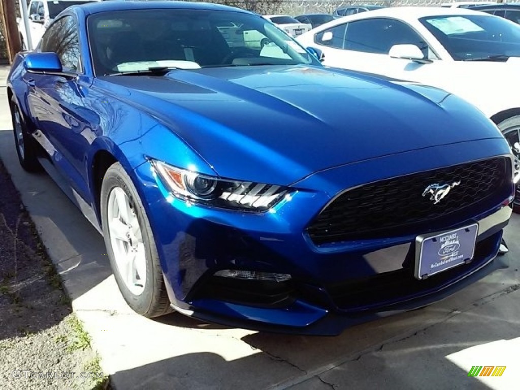 2016 Mustang V6 Coupe - Deep Impact Blue Metallic / Ebony photo #1