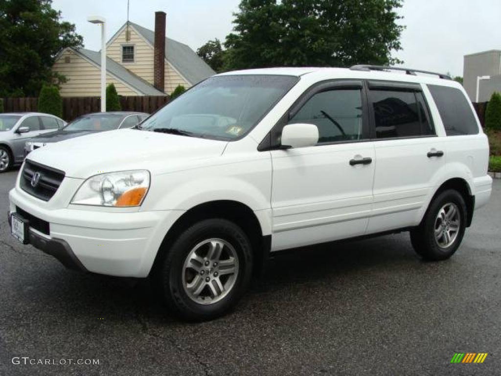 2004 Pilot EX-L 4WD - Taffeta White / Gray photo #3