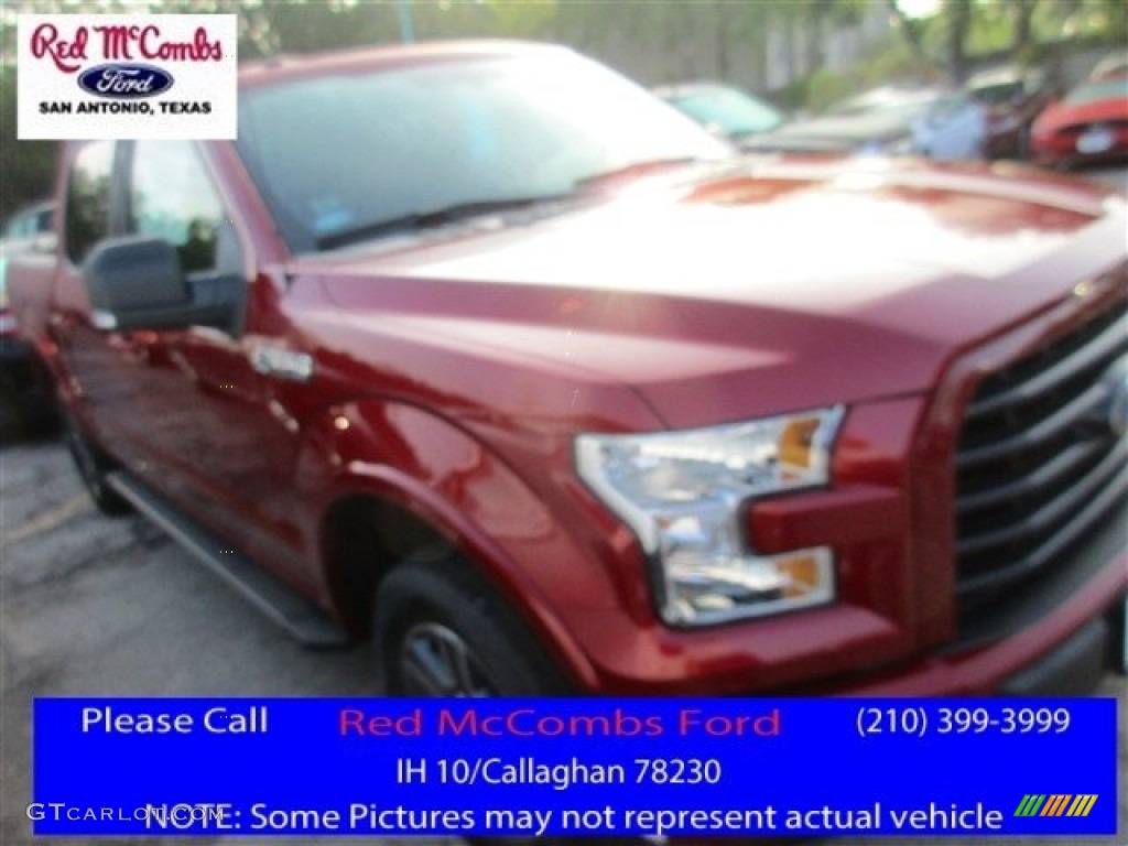 2016 F150 XLT SuperCrew 4x4 - Ruby Red / Black photo #1