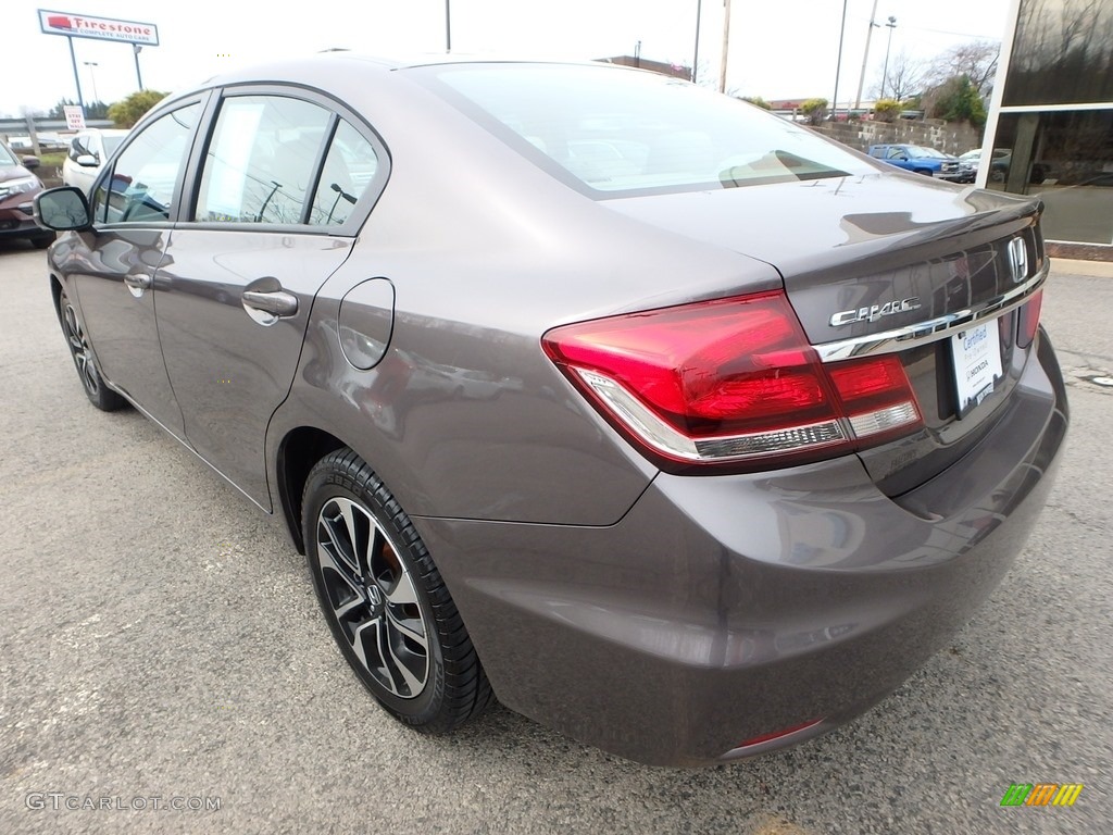 2013 Civic EX Sedan - Urban Titanium Metallic / Beige photo #3